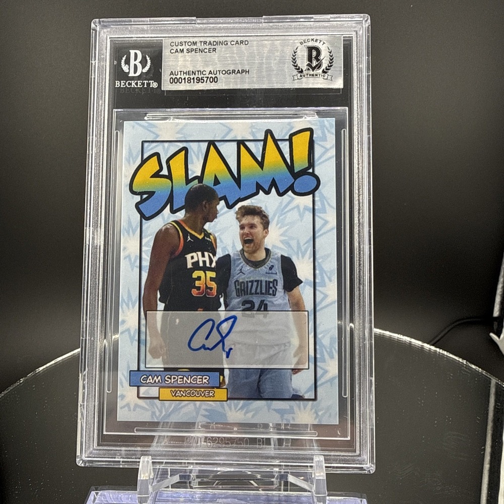2024-2025 Slam! Cam Spencer Custom Card Auto BGS Auth Grizzlies